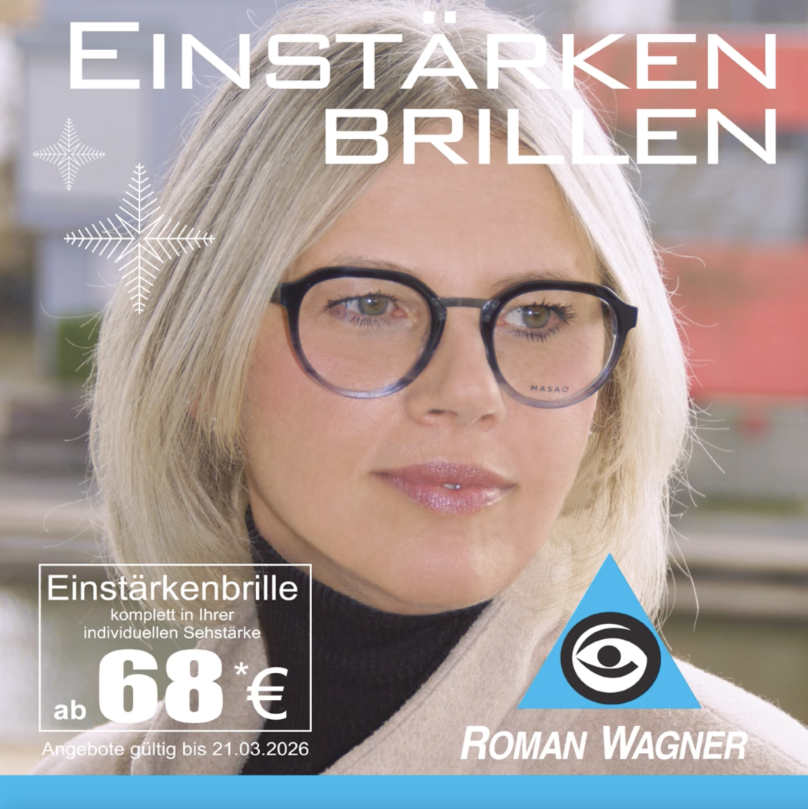 Model mit Einstärkenbrille